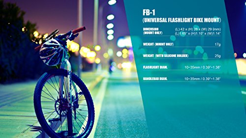 Olight® FB-1 Universal Fahrradhalter Halterung für 10 - 35mm Taschenlampen (nur Mount) - 4