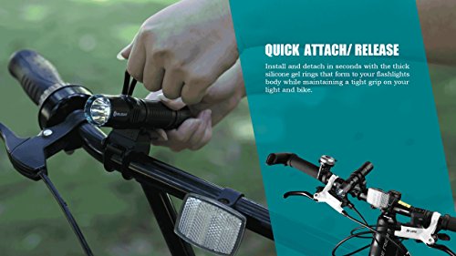 Olight® FB-1 Universal Fahrradhalter Halterung für 10 - 35mm Taschenlampen (nur Mount) - 5