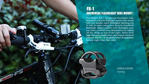 Olight® FB-1 Universal Fahrradhalter Halterung für 10 - 35mm Taschenlampen (nur Mount) - 6