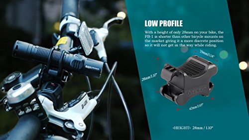 Olight® FB-1 Universal Fahrradhalter Halterung für 10 - 35mm Taschenlampen (nur Mount) - 8