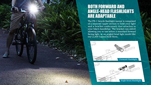 Olight® FB-1 Universal Fahrradhalter Halterung für 10 - 35mm Taschenlampen (nur Mount) - 9